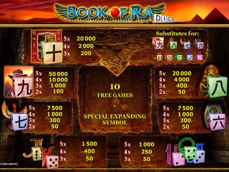 Игровой автомат Book of Ra Dice